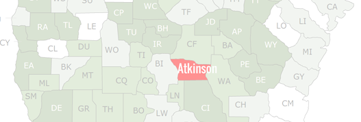 Atkinson County Map