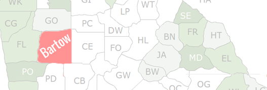 Bartow County Map