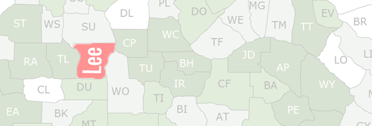 Lee County Map