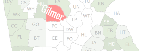 Gilmer County Map
