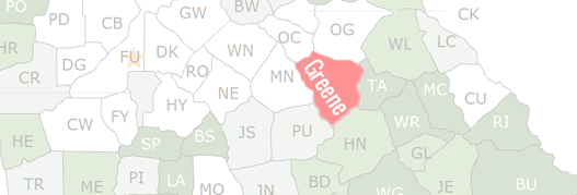 Greene County Map