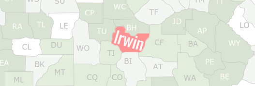 Irwin County Map