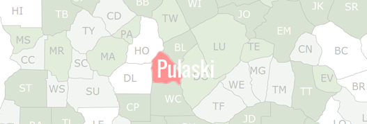Pulaski County Map