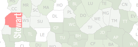 Stewart County Map