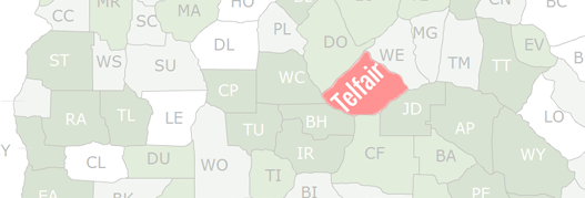 Telfair County Map