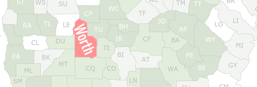 Worth County Map